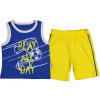 Chlapčenská letná súprava modré tielko + žlté kraťasy, veľ. 92/98