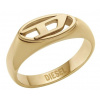 Diesel Fashion pozlátený prsteň s logom DX1588710
