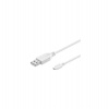 PremiumCord Kabel micro USB 2.0, A-B 5m, bílá (ku2m5fw)