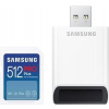Samsung SDXC 512GB /180MBps/USB 3.0/USB-A/Class 10/+ Adaptér/Modrá MB-SD512SB/WW
