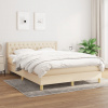 Box spring postel s matrací krémová 140x200 cm textil 3130518