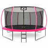 Aga SPORT EXCLUSIVE Trampolína 366 cm Ružová + ochranná sieť + rebrík
