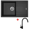 Sinks Sinks LINEA 780 Metalblack + Vitalia čierna matná