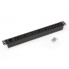Rozvodný panel Triton 19“ 1U; 14 x IEC320 C13 zásuvka max. 10 A; IEC C14 zásuvka max. 10 A; bez přívodního kabelu RAB-PD-X10-A1