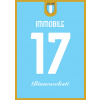 Superfutbal Maketa dresu Lazio Rím, modrá Rozmer: A2, Meno a číslo: Immobile 17