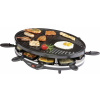 DOMO DO9038G raclette gril funkce grilování, nepřilnavý povlak, indikátor, 8 pánví černá
