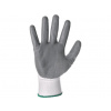 Rukavice CXS ABRAK, máčané v nitrile, bielo-šedé, blister, veľ. 06