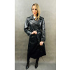 Max Original Leather Dámsky kožený kabát TRENCH womens black (2XL 54-56) - Čierna - 2XL