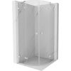 Mexen Lunar, polkruhový výklopný sprchový kút 90 x 90 cm, 8mm číre sklo, oceľový profil, 833-090L-090P-97-00