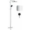 Grohe Vitalio Comfort súprava vaňová/sprchová nástenná s termostatom s dažďovou sprchou StarLight Chrome 26984001