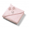 BabyOno Detská osuška s kapucňou 100x100 cm Králik Ružová