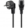 PremiumCord napájecí kabel 240V, délka 2m CEE7 pravoúhlý/IEC C13 černý kpsp2