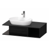 DURAVIT D-Neo závesná skrinka pod umývadlo na dosku, 1 otvorená priehrada vpravo, 1000 x 550 x 260 mm, dub čierny, DE492901616