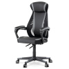 Autronic BONTEC Herné kreslo, hojdací mechanizmus, čierna ekokoža, KA-Y213 BLUE Farba: Sivá