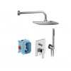Ravak Sprchový podomítkový set Flat, s R-boxem FL 090.01CR Sprchový podomítkový set, chrom X07S070