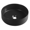 Isvea INFINITY ROUND keramické umývadlo na dosku, priemer 36cm, čierna mat 10NF65036-2N