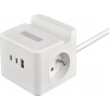 Viking síťový adaptér YC23H, 2x 230 V, 1x USB-A, 2x USB-C, dotykové světlo, funkce stojánku, bílá VYC23HW