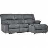 P & B ROHOVÁ SEDACIA SÚPRAVA, textil, sivá - Online Only obývacie izby - 000454001701