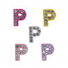 Písmeno P Prívesok na náramok 10 ks