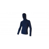 SENSOR MERINO DF pánské triko dl.rukáv s kapucí deep blue M