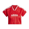 adidas House of Tiro Nations Pack Cut 3-Stripes Crop Jersey Womens Better Scarlet 6 (XXS)