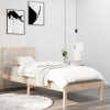 vidaXL Posteľný rám masívne drevo 90x200 cm - Hnedá - 66578-21370