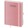 Týždenný diár B6 Print Pop ružový, 2026