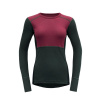 DEVOLD Lauparen Merino 190 Shirt Wmn Beetroot/Woods/Ink - S