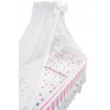 6-dielne Hviezdičky ružové, obliečky do postieľky, Ankras