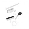 Hansgrohe WallStoris Set sprchovej hlavice 105, 3 prúdy, termostatu a kúpeľňových doplnkov, matná biela 24250700-HG