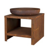 Esschert Design Misa na oheň s priestorom na drevo 62 cm hrdzavá-ForU-444907