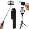 Hobby Life XT-20 Selfie tyč Bluetooth so statívom a diaľkovým ovládaním, 20-61cm, čierna