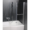 Polysan ODESSA pneumatická vaňová zástena 970mm, strieborný rám, číre sklo SPH 37127