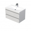 Swiss aqua technologies Koupelnová skříňka s umyvadlem SAT Cube Way 80x47,5x46 cm bílá mat CUBE3D46802ZBVER