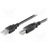 Kabel USB 2.0 USB A vidlice, USB B vidlice 3m černá Žíla Cu