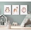Obraz do detskej izby - Plagáty pre deti Lesné zvieratá, lesné izbu A3 (Obraz do detskej izby - Plagáty pre deti Lesné zvieratá, lesné izbu A3)