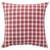 Vankúš - IKEA CROSSBANA KÁCOVANÝ OBLIEC NA VANKÚŠ ČERVENÝ (Ikea Crossbana Checkered vankúš 50x50 cm)