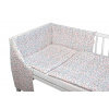 Baby Nellys 3-dielna sada mantinel s obliečkami Kalina biela 120 x 90 cm