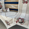 Gobelínový Vianočný obrus - rôzne rozmery a obliečka na vankúš - Chenille 1327 so zlatou niťou Veľkosť: 42*42cm obliečka