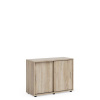 BASIC Policová skriňa BASIC, posuvné dvere bez zámku, 100x40x75,3cm, dub Sonoma