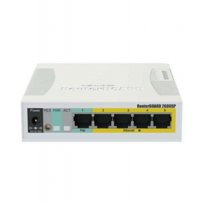 Mikrotik Cloud Smart Switch CSS106-1G-4P-1S (RB260GSP), 5x 1G, 1x SFP, PoE switch (RB260GSP)