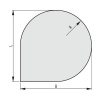 Sklo pod kachle Haas & Sohn F 100x100 cm