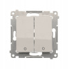 Dvojitý vypínač Klasik, Zapustený Kontakt-simon biely DW22A.01/11
