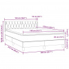 vidaXL Posteľný rám boxspring s matracom tmavosivý 140x210 cm zamat - Sivá - 247784-263105