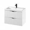 Cersanit Tirso, závesná umývadlová skrinka 794x447x572 mm + keramické umývadlo, biela matná, S801-547