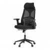 Autronic Židle kancelářská, černá MESH, plastový kříž KA-S247 BK