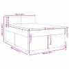 vidaXL Boxspring posteľ s matracom tmavohnedá 160x200 cm látka - Hnedá - 97250-52562