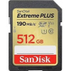 Karta SanDisk SDXC 512 GB Extreme PLUS (R 190 MB/s W130 MB/s Class 10, UHS-I U3 V30) SDSDXWV-512G-GNCIN