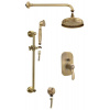 Sapho KIRKÉ podomietkový sprchový set s pákovou batériou, 2 výstupy, bronz KI42B-01