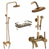 Antique retro sprchový set. Golden mosadz (Antique retro sprchový set. Golden mosadz)
